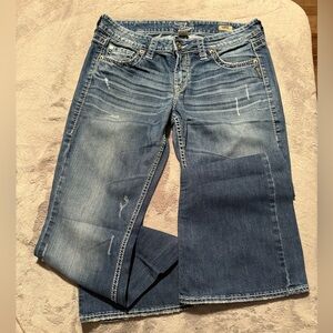 Silver Jeans Women's Flare & Wide Leg Blue Jeans